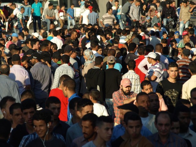 Boys (and one girl) having an afternoon out in Casablanca. 
