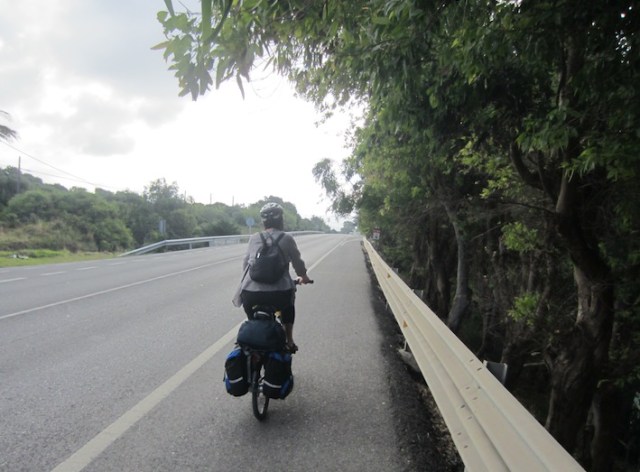 Bev on the Cadiz road on the way to Tarifa. 