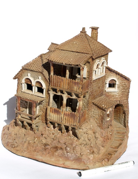 The lookalike ceramic building I made in the 1990s. It stands about 350mm high. 