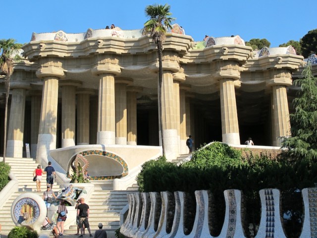 The steps leading up to the Doric Temple.