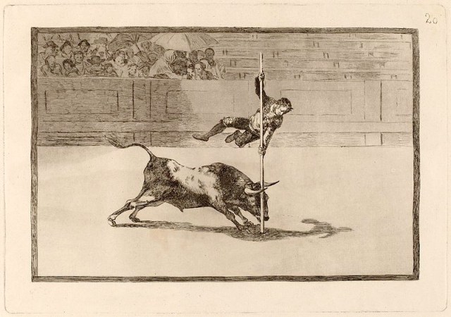 An etching of an acrobat with agility and audacity by Francisco Goya 1816. Image credit: image is copyright free.