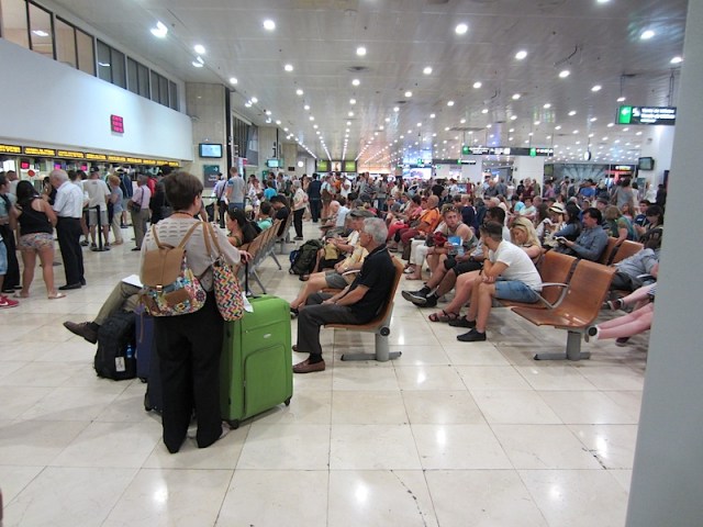 Barcelona railway ticket office. 