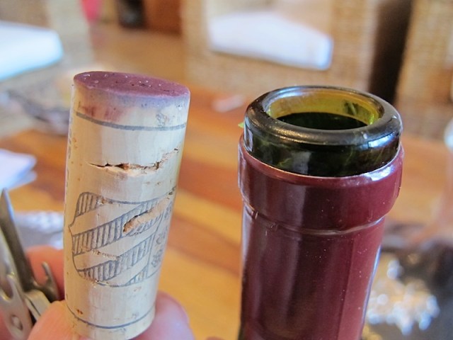 The cork from the 17 year old wine. 