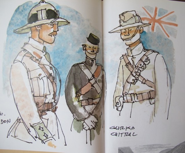 I particularly like this drawing: simple lines with a dash of colour. 