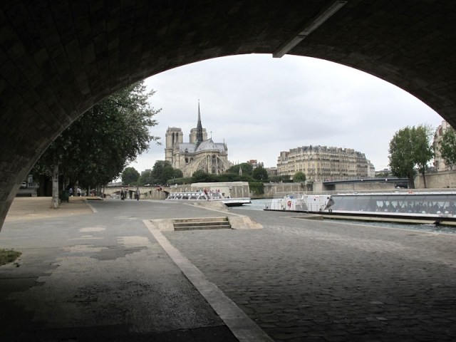 View from under a Paris bridge.