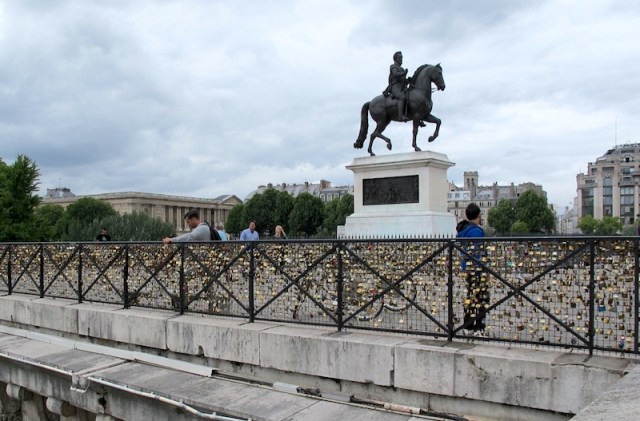 Lovers’ locks on Pont Neuf.