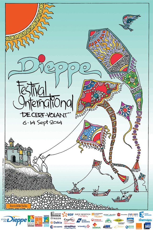 Another eye catching poster in Dieppe advertising the Dieppe International Kite Festival. I know little about the festival but I include the image simply because I admire the artwork. 