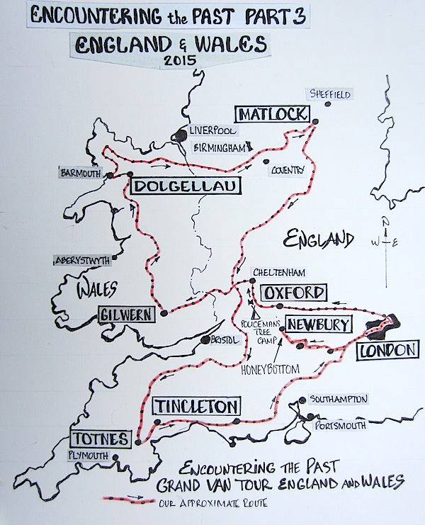 Map showing our approximate route. 